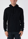 FELPA HOODIE PLAIN, BLACK, thumb