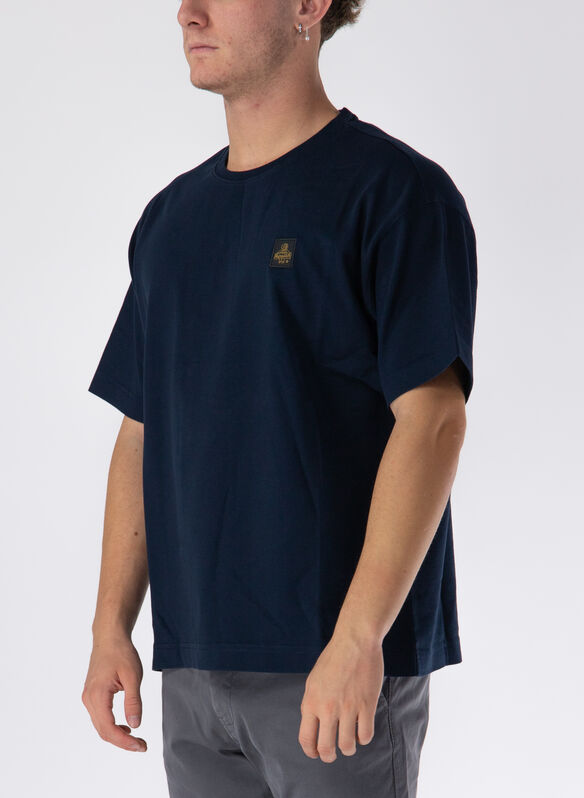 T-SHIRT MICRO PATCH, F03700 DARK BLU, medium