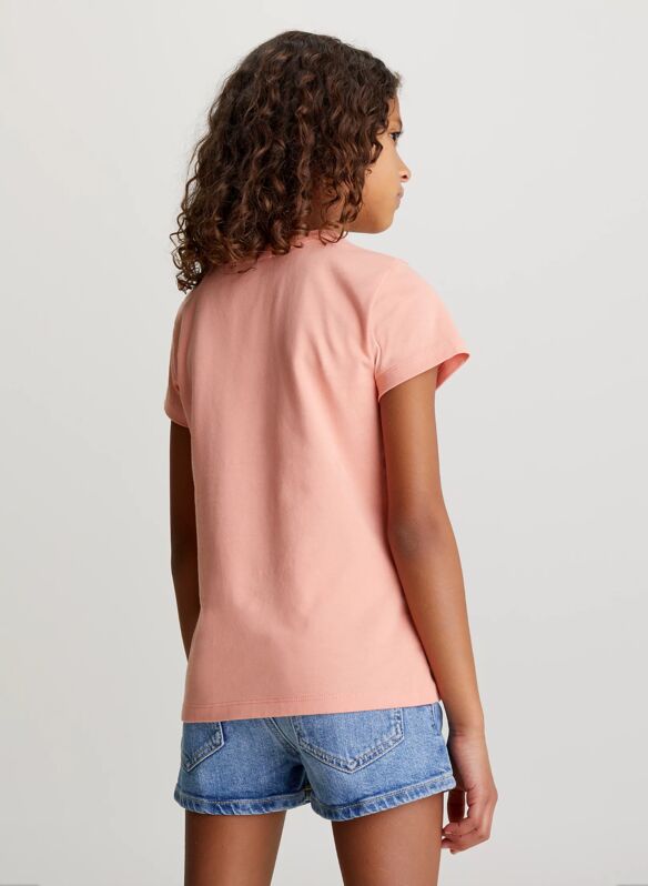 T-SHIRT MICRO LOGO RAGAZZA, TER PINK, medium