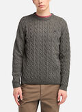 MAGLIONE GIROCOLLO A TRECCE PHILLIPS BROOK, U14 GREY, thumb