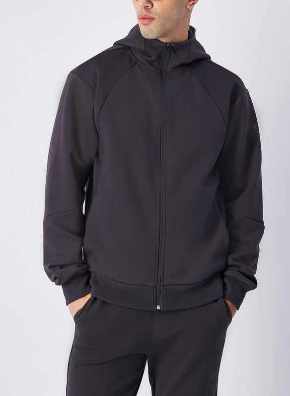 FELPA FULL ZIP CON LOGO, ES503 ANTRACITE, medium