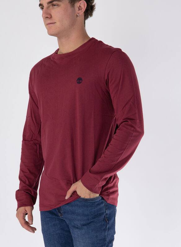 T-SHIRT LONGSLEEVE DUNSTAN RIVER, 600 BORDEAUX, medium