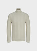 MAGLIONE COLLO ALTO CIPHER, MOONBEAM BEIGE, thumb