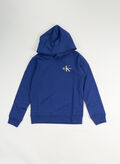 FELPA HOODIE CON LOGO RAGAZZO, C6Z PIGMENT BLUE, thumb