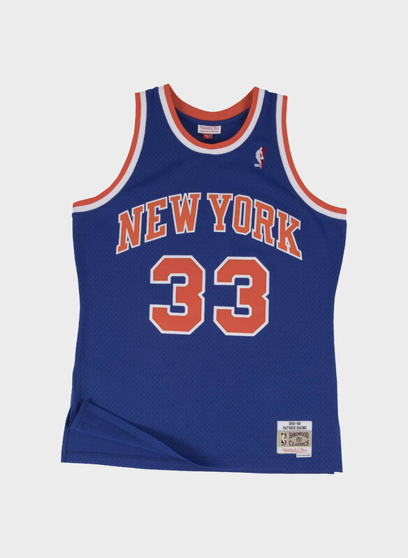 CANOTTA SWINGMAN JERSEY NEW YORK KNICKS ROAD 1991-92 PATRICK EWING, ROYAL, medium