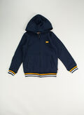 FELPA FULL ZIP CON LOGO BAMBINO, C8D NVY, thumb