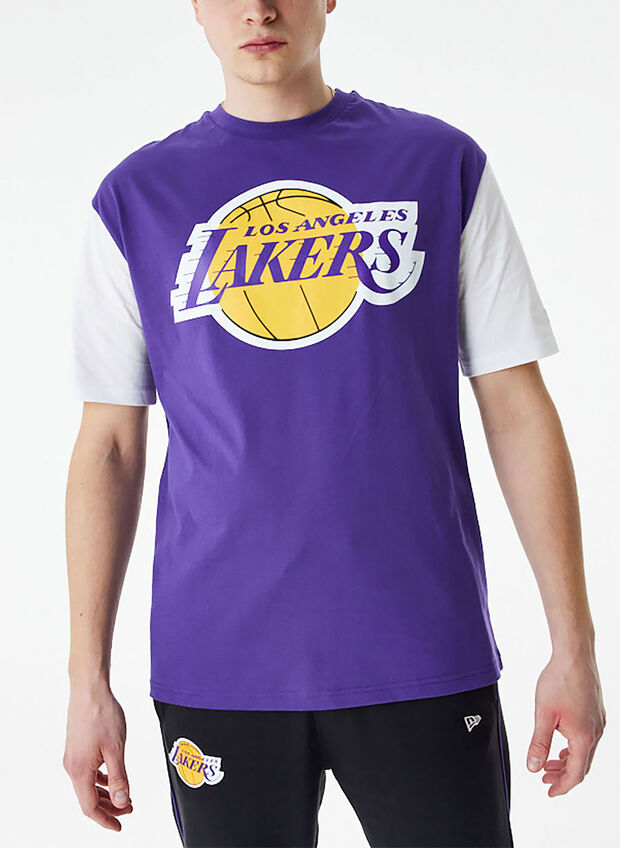 T-SHIRT LOS ANGELES LAKERS, PUPRLEWHT, large