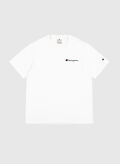 T-SHIRT A MANICHE CORTE CON MICRO LOGO, WW001 WHT, thumb