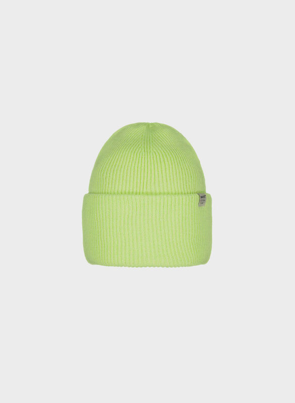 CAPPELLO IN MAGLIA HAVENO CON RISVOLTO UNISEX, 017V LIMONCELLO, medium