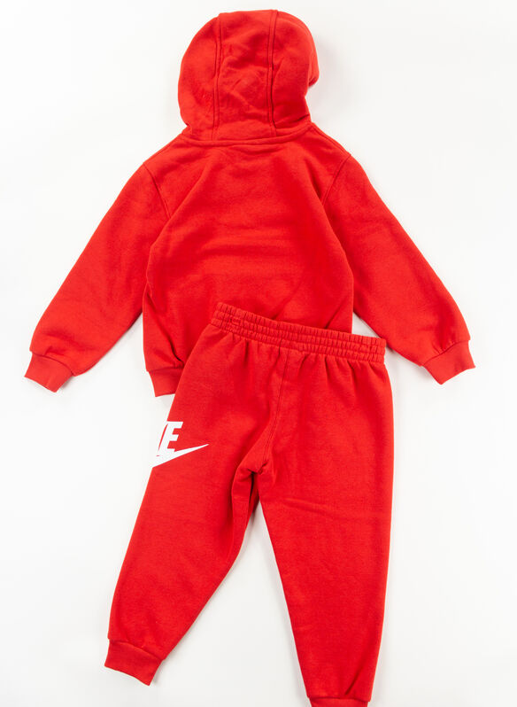 TUTA HOODIE CLUB LOGO BAMBINO, U10 RED, medium