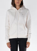 FELPA FULL ZIP CON CAPPUCCIO, YBH PANNA, thumb