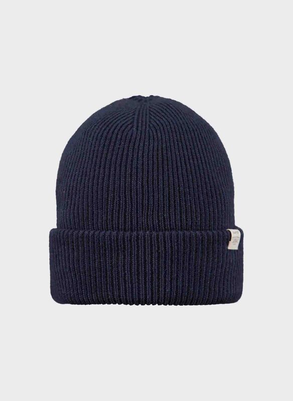 CAPPELLO IN MAGLIA KINABALU CON RISVOLTO UNISEX, 004N OLD BLUE, medium