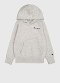 FELPA HOODIE CON LOGO RAGAZZO, EM021 GREY, thumb