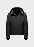 GIUBBOTTO FULL ZIP CON CAPPUCCIO, 90 BLK, thumb