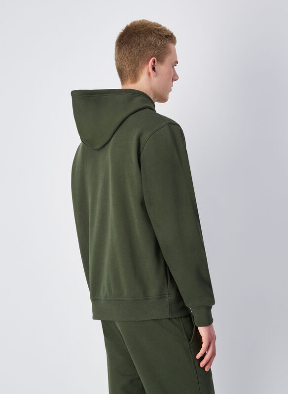 FELPA HOODIE CON RICAMO LOGO, GS508 VERDONE, medium