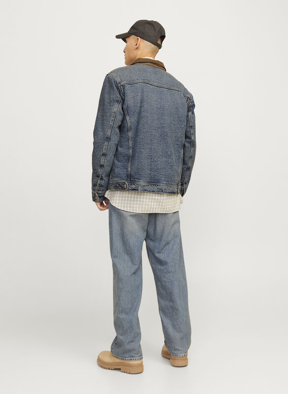 GIUBBOTTO JEAN SHERPA, BLUE DENIM, medium