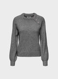 MAGLIONE GIROCOLLO LAUREN, MEDIUM GREY MELANGE, thumb