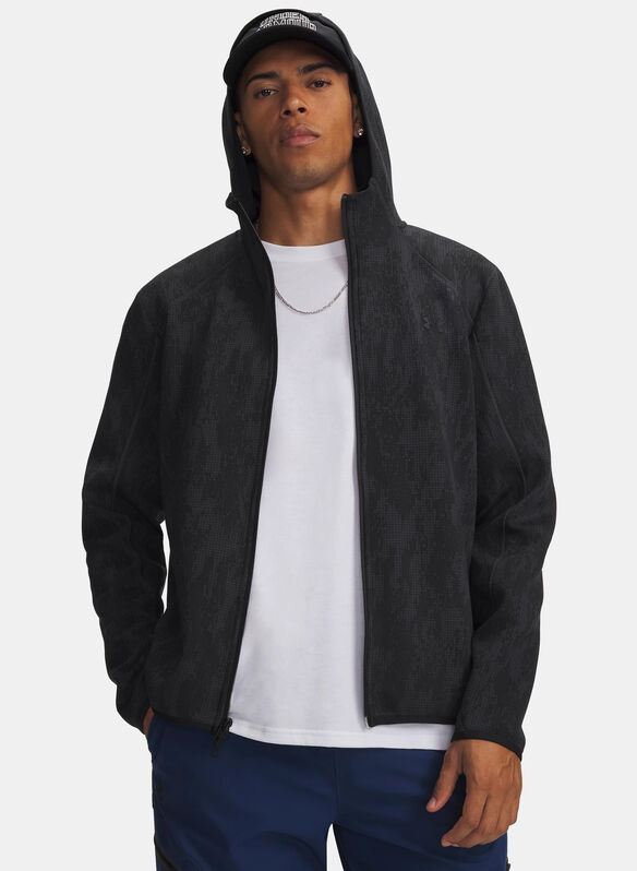 FELPA UNSTOPPABLE FULL ZIP FLC T.E., 0009 BLKAOP, medium