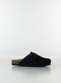 SANDALO SABOT FAE NEW SUEDE, BLK, thumb