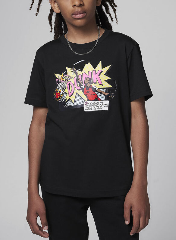 T-SHIRT DUNK COMICS RAGAZZO, 023 BLK, medium