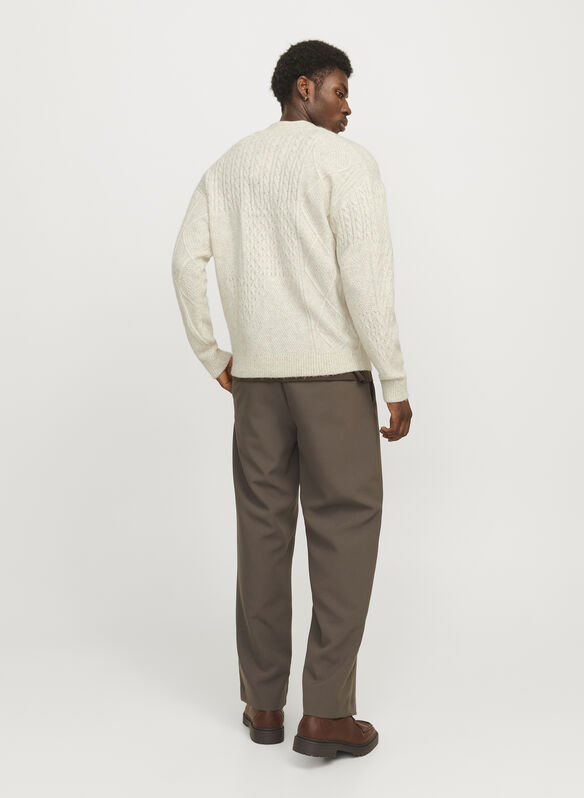 CARDIGAN BOTTONI MARKUS, OATMEAL PANNA, medium