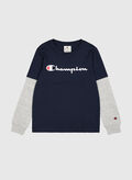 T-SHIRT AMERICAN CLASSIC RAGAZZO, BS501 NVYGREY, thumb