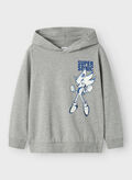 FELPA HOODIE SONIC HEDGEHOG RAGAZZO, GREY MELANGE, thumb