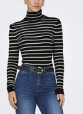 MAGLIONE DOLCEVITA NOOS KAROL, BLACK STRIPES, thumb