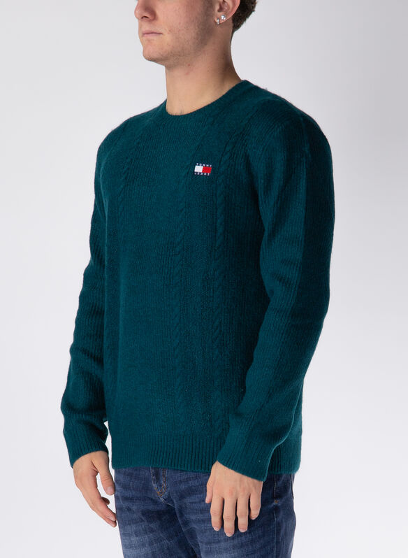 MAGLIONE IN MAGLIA INTRECCIATA, CWG BOSCO, medium