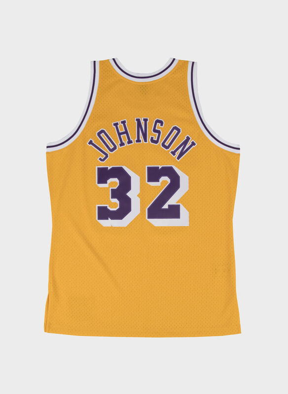 CANOTTA SWINGMAN JERSEY LOS ANGELES LAKERS HOME 1984-85 MAGIC JOHNSON, LIGHT GOLD, medium