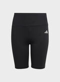 SHORTS TRAIN ESSENTIALS AEROREADY 3-STRIPES BIKER RAGAZZA, BLKWHT, thumb