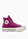 SCARPA CHUCK TAYLOR ALL STAR LIFT PLATFORM COLORFUL SUEDE, 570 VIOLET, thumb