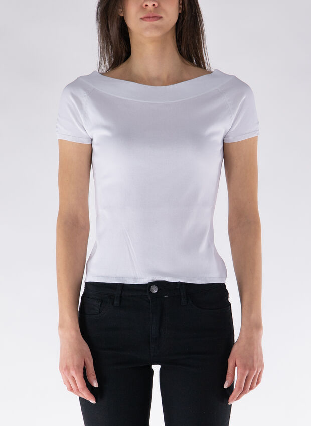 T-SHIRT IN VISCOSA, 01 WHT, large