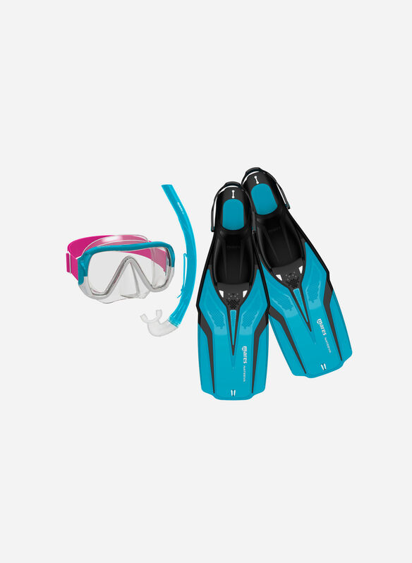 SET SNORKELING NATEEVA KEEWEE JUNIOR, SPAQ TURCHESE, medium