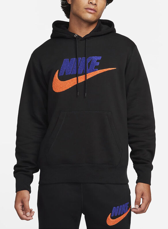 FELPA HOODIE NIKE CLUB, 010 BLK, medium