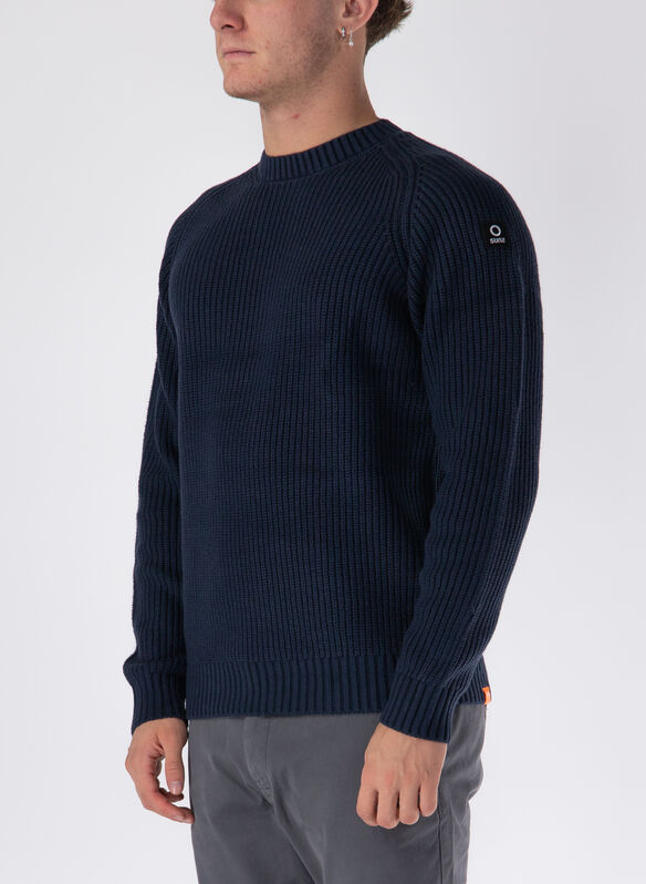 MAGLIONE KNIT CARLOS, DARK BLUE, medium