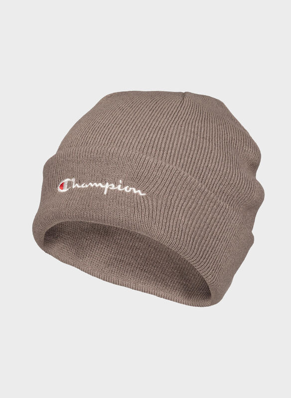 CAPPELLO IN MAGLIA CON RISVOLTO UNISEX, GREY, medium