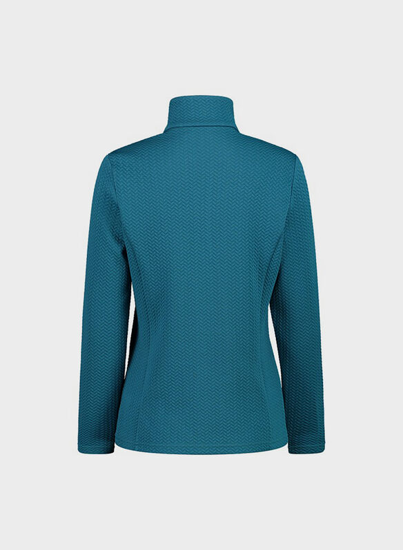 FELPA HALF ZIP JAGUARD, E867 TEAL, medium