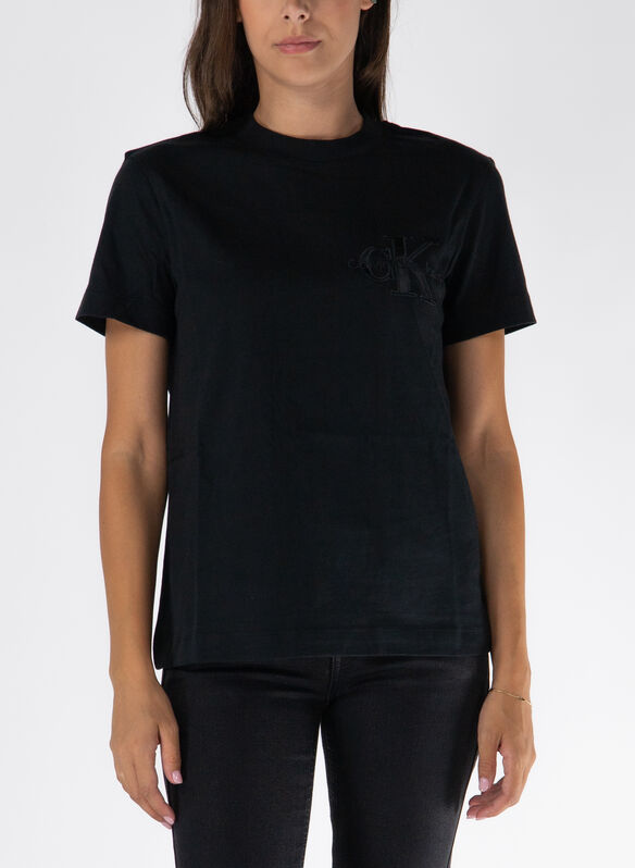 T-SHIRT CON LOGO, BEH BLK, medium