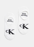 CALZA 2P CK FOOTIE HIGHT CUP MONOGRAM, 002 WHT, thumb