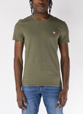 T-SHIRT A MANICHE CORTE CON MICRO LOGO, G896 GREEN, thumb