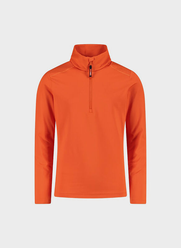 MAGLIA SECOND LAYER IN SOFTECH RAGAZZO, C704 ORANGE, medium