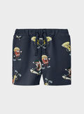 SHORT CON COULISSE MULTI GRAPHIC BAMBINO, NAVY BLAZER, thumb