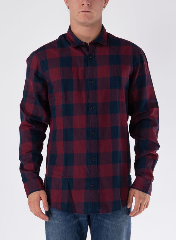 CAMICIA CHECK GINGHAM, PORT ROYALE PORT ROYALE BORDO, medium