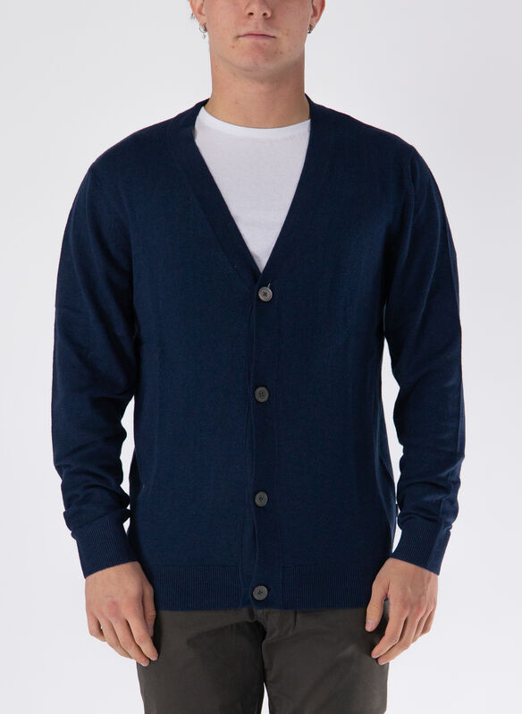 CARDIGAN EMIL CON BOTTONI, NAVY BLAZER, medium