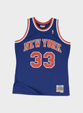 CANOTTA SWINGMAN JERSEY NEW YORK KNICKS ROAD 1991-92 PATRICK EWING, ROYAL, thumb