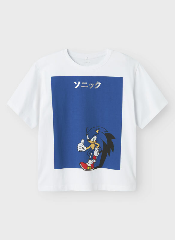 T-SHIRT SONIC DOW GRAPHIC RAGAZZO, BRIGHT WHITE, medium