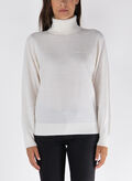 MAGLIONE DOLCEVITA CON LOGO, 1130 WHT, thumb