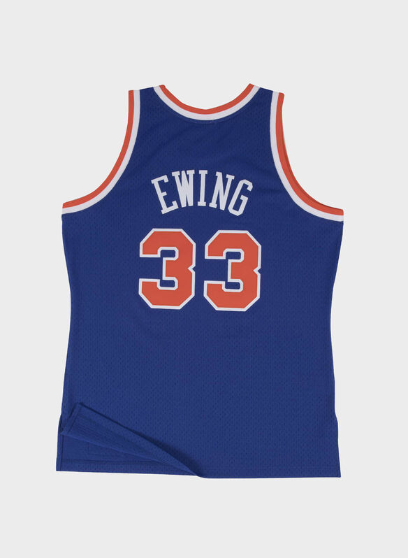 CANOTTA SWINGMAN JERSEY NEW YORK KNICKS ROAD 1991-92 PATRICK EWING, ROYAL, medium