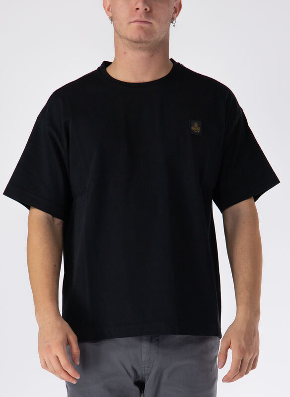 T-SHIRT MICRO PATCH, G06000 BLK, medium